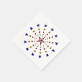 サーキュラパトリオティックスターズホリデイ紙 スタンダードカクテルナプキン (角)