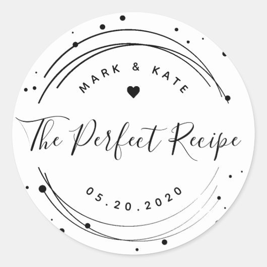 サーキュラモダンザパーフェクトレシピ結婚式の引き出物 ラウンドシール (正面)