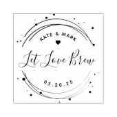 サーキュラモダンリーラブブリュー結婚式の引き出物 ラバースタンプ (インプリント)