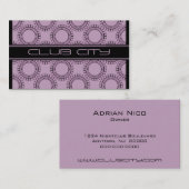 サーキュラモダンーキャップ名刺、ラベンダー 名刺 (正面/裏面)