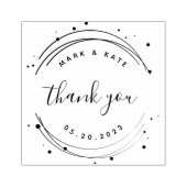 サーキュラモダン結婚式の引き出物ありがとう ラバースタンプ (インプリント)