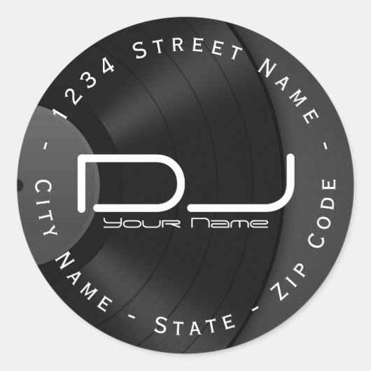 サーキュラヴィンリー差出人住所ラベル ラウンドシール (正面)