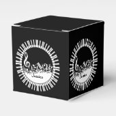 サーキュラーピアノ鍵とジャムリングされた音楽ノート フェイバーボックス (正面サイド)