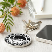 サーキュラーピアノ鍵とジャンブルミュージックノート キーホルダー (側面)