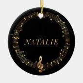 サーキュラー音楽スケールセラミックオーナメント セラミックオーナメント (正面)