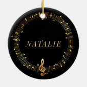 サーキュラー音楽スケールセラミックオーナメント セラミックオーナメント (裏面)