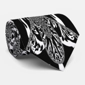 サーキュラー ゼブラ カレイドスコープ アート プリント ネクタイ (ロール)