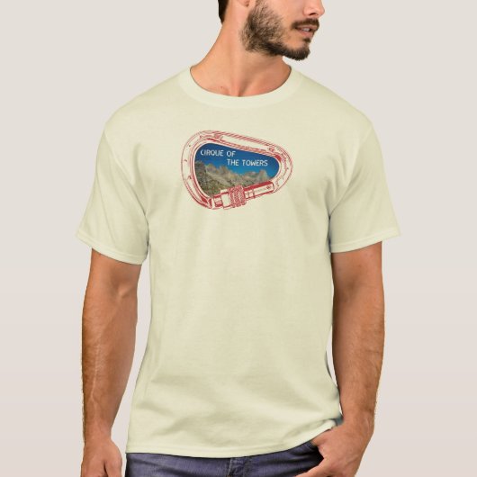 サークオブザタワーズ登山カラビナー Tシャツ (正面)