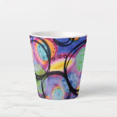 サークカラフルルドードルデザインラテマグ カフェラテマグ (正面)