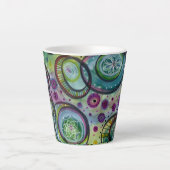 サークカラフルルドードルデザインラテマグ カフェラテマグ (正面)