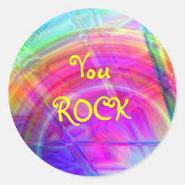 サークサイケデリックステッカー ラウンドシール