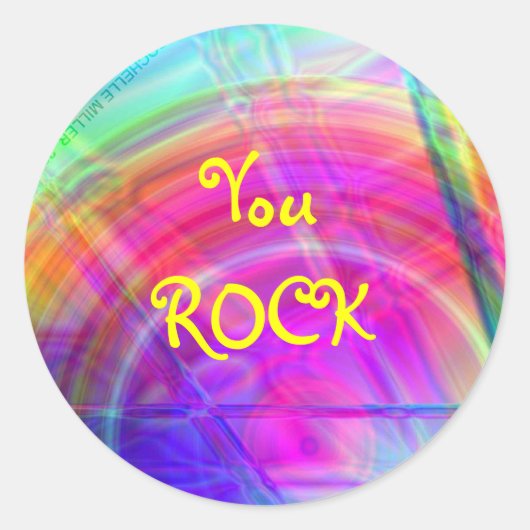 サークサイケデリックステッカー ラウンドシール (正面)