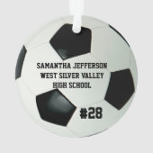 サークパーソナライズされたサッカーボールスポーツオーナメント オーナメント (裏面)