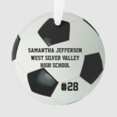 サークパーソナライズされたサッカーボールスポーツオーナメント オーナメント (正面)