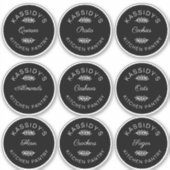 サークモダンスパーソナライズされたキッチンパントリーラベル シール (正面)