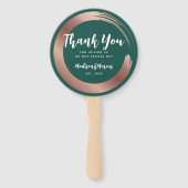 サークモダンフェイク金ゴールド結婚ありがとう ハンドファン (正面)