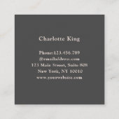 サークモダンルハロースクエアビジネスカード スクエア名刺 (裏面)