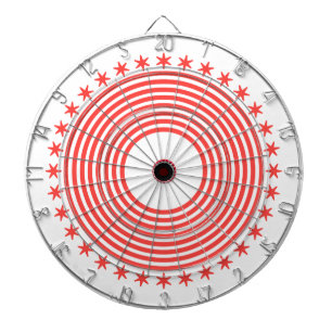 サークルと星の雄牛の目のゲームナイト ダーツボード