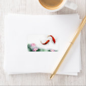 サークルの生活オリエンタル禅風水コイ&ロータス ラベル (インサイチュ)