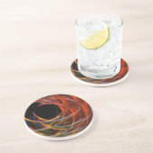 サークルアートサンドストーンコースター抽象芸術ブレイクザサークルアートサンドストーン コースター (側面)