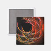 サークルアートスクエアマグネット抽象芸術のブレイク マグネット (正面/裏面)