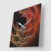 サークルアートスクエア抽象芸術を分割 スクエア壁時計 (傾斜)