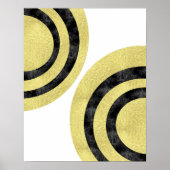 サークルアートモダン金箔の幾何学芸術 ポスター (正面)