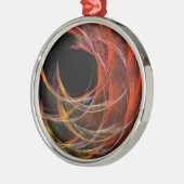 サークルアートラウンド抽象芸術を解除 メタルオーナメント (左)