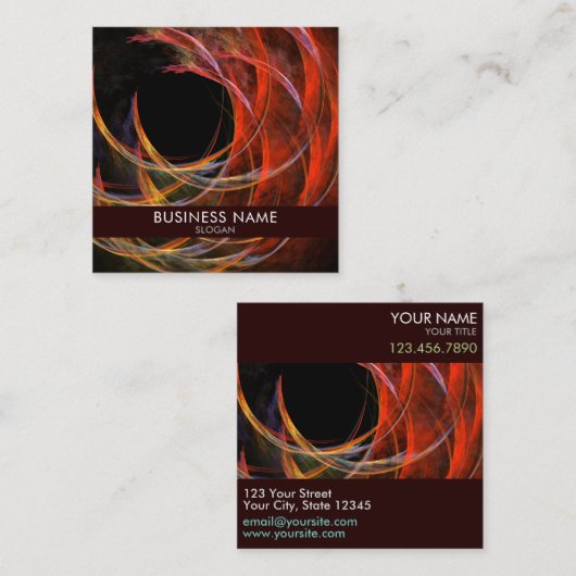 サークルアート抽象芸術プロフェッショナル スクエア名刺 (正面/裏面)