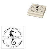 サークルインのシーホース差出人住所スタンプ ラバースタンプ (押印)