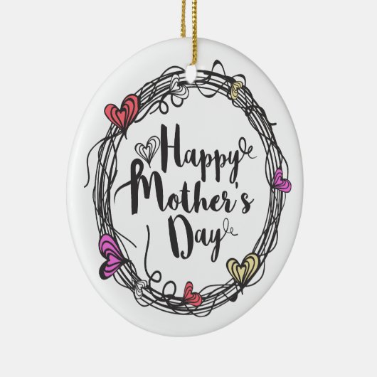サークルウィズ/ハートハッピーマザーズデイ |オーナメント セラミックオーナメント (右)