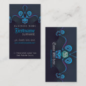 サークルウェーブダーク名刺 名刺 (正面/裏面)