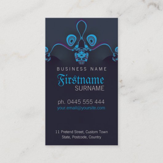 サークルウェーブダーク名刺 名刺 (正面)