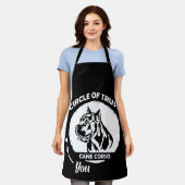 サークルオブトラストおもしろい犬愛好者 エプロン (着用した状態)