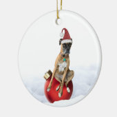 サークルオーナメントボクサー セラミックオーナメント (左)