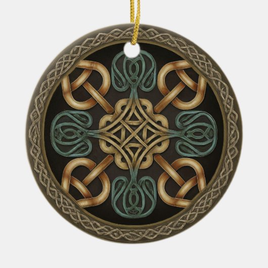 サークルオーナメント美しいデザイン セラミックオーナメント (正面)