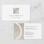 サークルカメラミニマルレンズ撮影ロゴ 名刺 (正面/裏面)