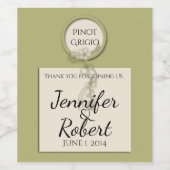 サークルグリーンとクレメモノグラムワインラベル ワインラベル (シングルラベル)