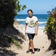 サークルグリーン魚釣りクラブTシャツ