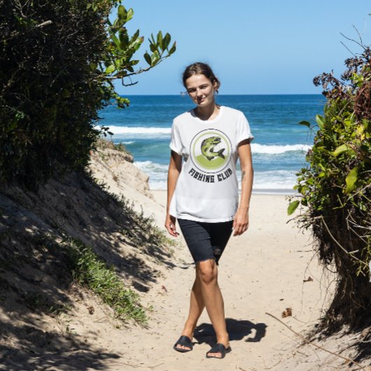 サークルグリーン魚釣りクラブTシャツ Tシャツ