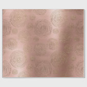 サークルコンテンポラリーリングや輪ピンクローズ金ゴールドグラム ラッピングペーパー (フラット)