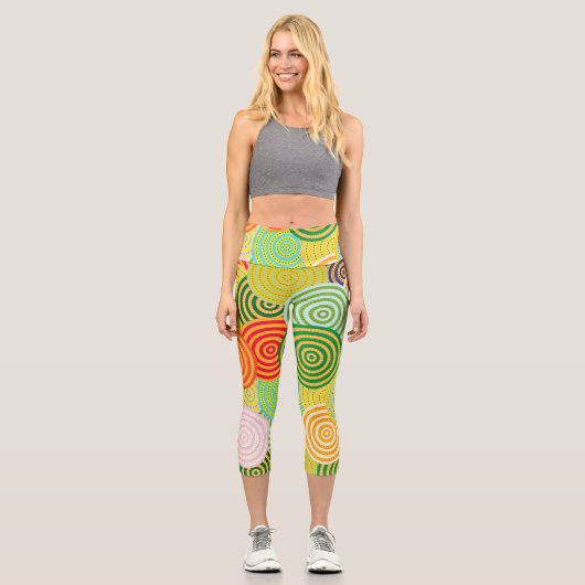 サークルサークルの高い腰のカプリス カプリレギンス (正面)
