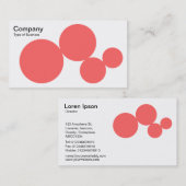 サークルシリーズ – トロピカルピンクon白 名刺 (正面/裏面)