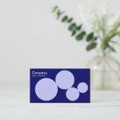 サークルシリーズ – パウダーブルーDpネイビー 名刺 (スタンド正面)
