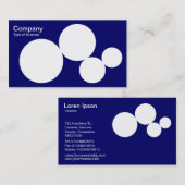 サークルシリーズ – Dpネイビーの白 名刺 (正面/裏面)