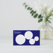 サークルシリーズ – Dpネイビーの白 名刺 (スタンド正面)