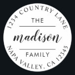 サークルスクリプト | あなただけのリターンアドレスを作成 ラウンドシール<br><div class="desc">あなただけのリターンアドレスシールを作成</div>