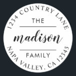 サークルスクリプト | あなただけのリターンアドレスを作成 ラウンドシール<br><div class="desc">あなただけのリターンアドレスシールを作成</div>