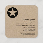 サークルスター – Kraft スクエア名刺 (裏面)