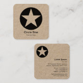 サークルスター – Kraft スクエア名刺 (正面/裏面)